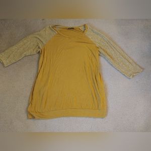 Mustard colored strerchy long sleeve 2xl